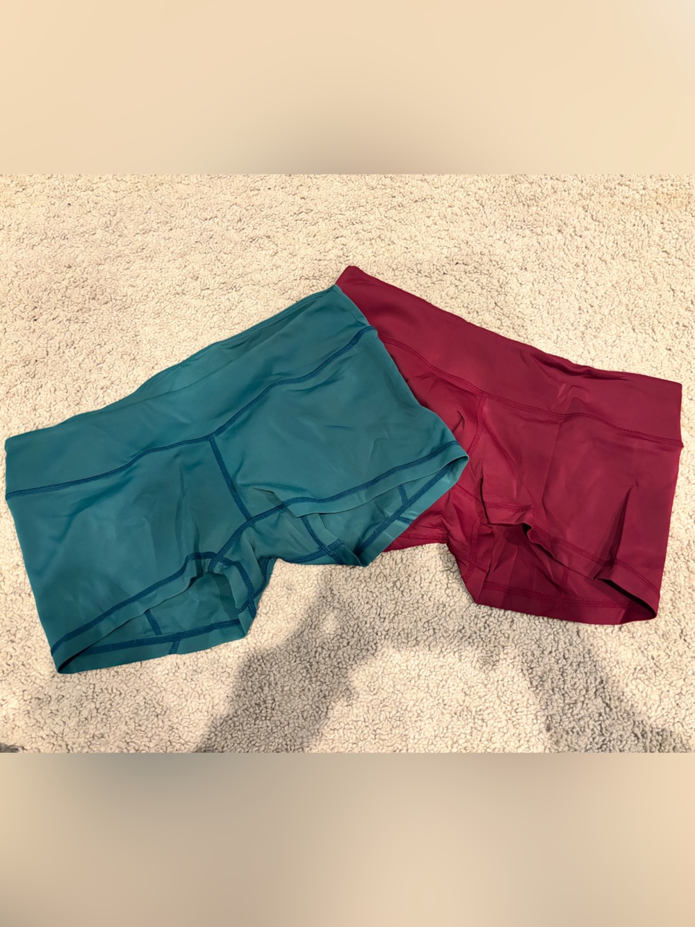 Vull Sport Teal and Burgundy Athletic Shorts Duo